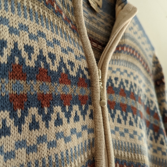 Woolrich | Fair Isle Zipper Front Nordic  Sweater - Picture 9 of 11